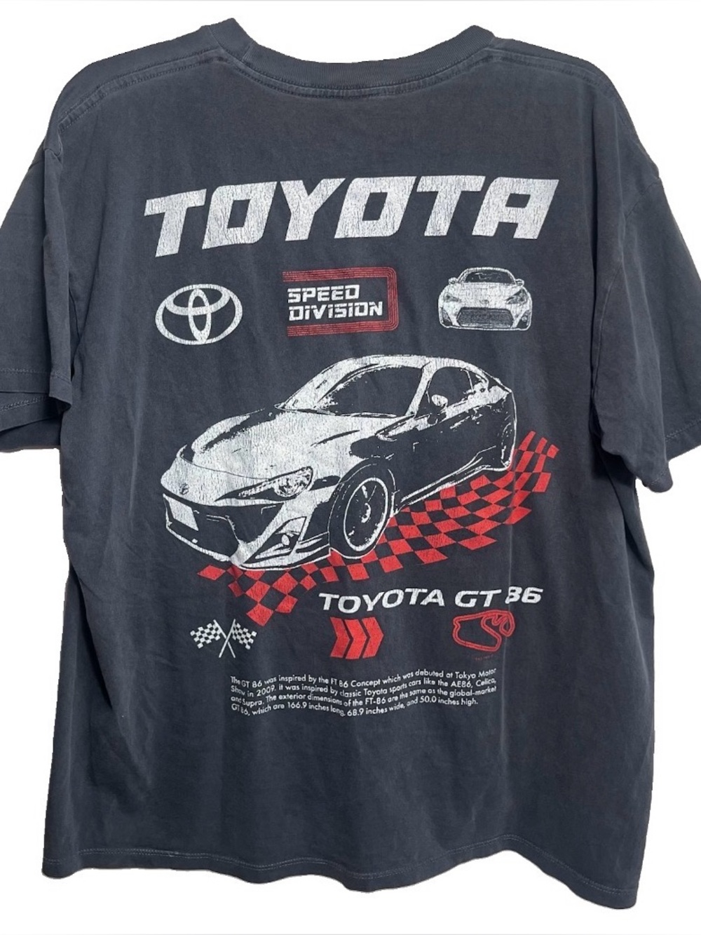GT 86 JDM Sports Car Mens Graphic T-Shirt Size Large